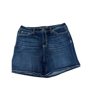 Seven7 Shorts Womens 14 Blue  Bermuda‎ Dark Wash Denim Stretch Jean Casual
